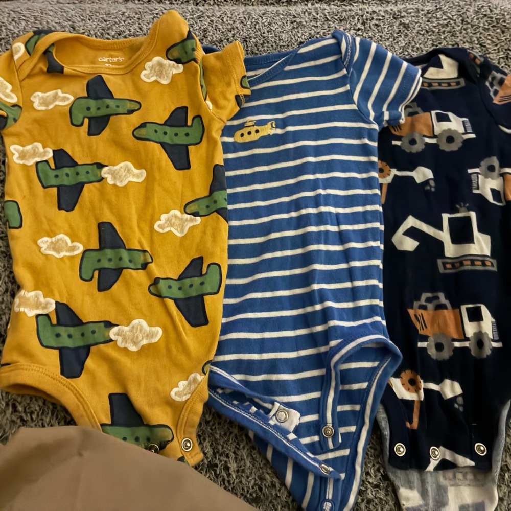 Carter's Bodysuits - Mustard, Blue, Navy